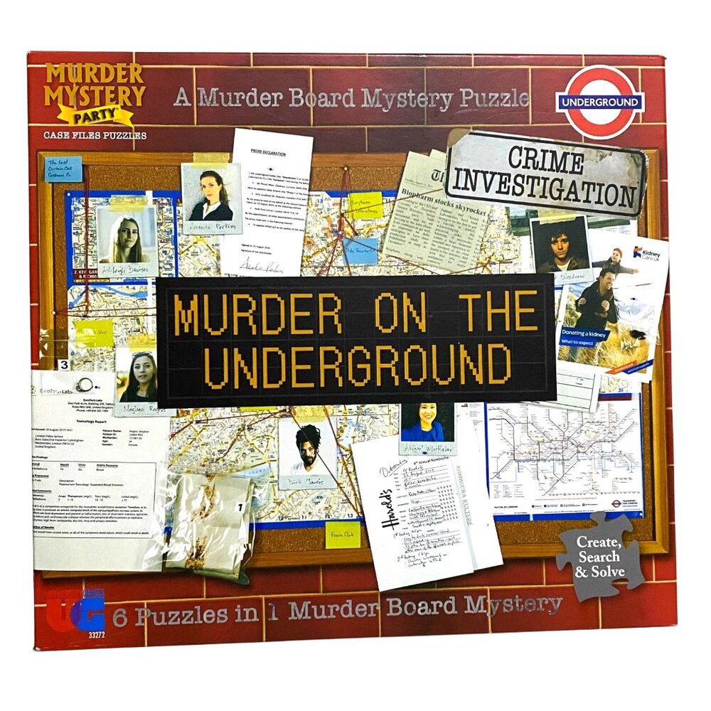 Murder on the Underground‎ Mystery Party Case Files Puzzles Crime Teens Adults